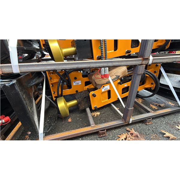 GIYI P680 YELLOW 67" HYDRAULIC INDUSTRIAL SKID STEER BREAKER ATTACHMENT WITH TOOLBOX & BIT