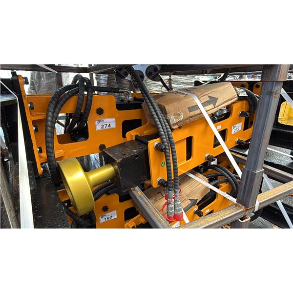 GIYI P680 YELLOW 67" HYDRAULIC INDUSTRIAL SKID STEER BREAKER ATTACHMENT WITH TOOLBOX & BIT