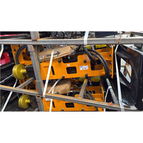GIYI P680 YELLOW 67" HYDRAULIC INDUSTRIAL SKID STEER BREAKER ATTACHMENT WITH TOOLBOX & BIT