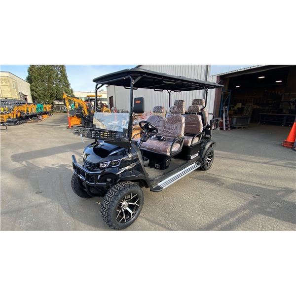 SDLANCH SDLGC100 *BLACK* 6 SEAT ELECTRIC GOLF CART WITH 4KW AC MOTOR, 50 MILE RANGE, 23-24 MPH TOP
