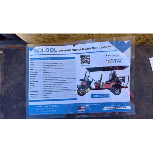 SDLOOL OFF-ROAD 4+2 SEATS ELECTRIC GOLF CART WITH FRONT BASKET