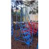 Image 1 : CANWAY 6H-20 HEAVY DUTY BLUE 6 STEP NARROW MOBILE WAREHOUSE STAIRS WITH 20" X 15" PLATFORM