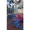 Image 1 : CANWAY 6H-20 HEAVY DUTY BLUE 6 STEP NARROW MOBILE WAREHOUSE STAIRS WITH 20" X 15" PLATFORM