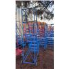 Image 2 : CANWAY 6H-20 HEAVY DUTY BLUE 6 STEP NARROW MOBILE WAREHOUSE STAIRS WITH 20" X 15" PLATFORM