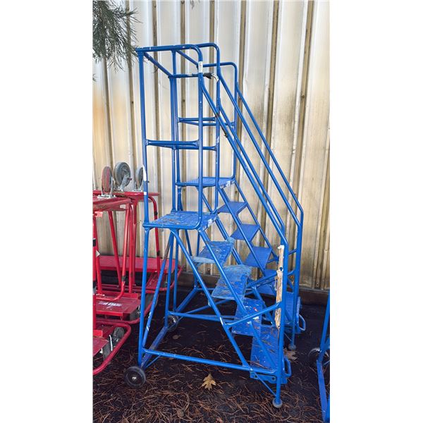 CANWAY 5H-20 HEAVY DUTY BLUE 5 STEP NARROW MOBILE WAREHOUSE STAIRS WITH 20" X 15" PLATFORM