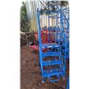 Image 1 : CANWAY 4H-20 HEAVY DUTY BLUE 4 STEP NARROW MOBILE WAREHOUSE STAIRS WITH 20" X 15" PLATFORM