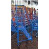 Image 2 : CANWAY 4H-20 HEAVY DUTY BLUE 4 STEP NARROW MOBILE WAREHOUSE STAIRS WITH 20" X 15" PLATFORM
