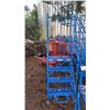 Image 1 : CANWAY 4H-20 HEAVY DUTY BLUE 4 STEP NARROW MOBILE WAREHOUSE STAIRS WITH 20" X 15" PLATFORM