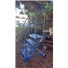 Image 2 : CANWAY 4H HEAVY DUTY BLUE 4 STEP NARROW MOBILE WAREHOUSE STAIRS WITH 24" X 15" PLATFORM