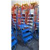 Image 1 : CANWAY 4H-EXT22.5 HEAVY DUTY BLUE 4 STEP MOBILE WAREHOUSE STAIRS WITH 24" X 22.5" PLATFORM