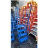 Image 1 : CANWAY 4H-20 HEAVY DUTY BLUE 4 STEP NARROW MOBILE WAREHOUSE STAIRS WITH 20" X 15" PLATFORM