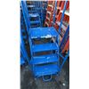 Image 2 : CANWAY 4H-20 HEAVY DUTY BLUE 4 STEP NARROW MOBILE WAREHOUSE STAIRS WITH 20" X 15" PLATFORM
