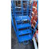 Image 2 : CANWAY 4H-20 HEAVY DUTY BLUE 4 STEP NARROW MOBILE WAREHOUSE STAIRS WITH 20" X 15" PLATFORM