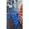Image 1 : CANWAY 5H-20 HEAVY DUTY BLUE 5 STEP NARROW MOBILE WAREHOUSE STAIRS WITH 20" X 15" PLATFORM