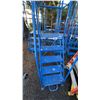 Image 2 : CANWAY 5H-20 HEAVY DUTY BLUE 5 STEP NARROW MOBILE WAREHOUSE STAIRS WITH 20" X 15" PLATFORM