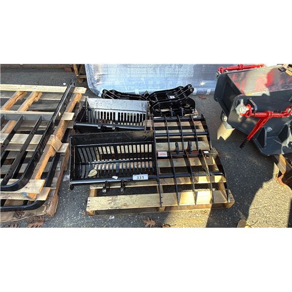 PALLET OF 6 MINI EXCAVATOR ATTACHMENTS *MUST TAKE ALL*