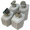 Image 2 : 4 New Rings * all stamped .925 * (Green Onyx, Opal, Moonstone & Peridot Crystal) Longest ring  is 28