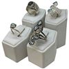 Image 2 : 4 New Rings * all stamped .925 * (Larimar, Moonstone, & Blue Topaz Crystal) Longest ring  is 35 mm *