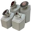 Image 2 : 4 New Rings * all stamped .925 * (Garnet, Pink Andean Opal & Carnelian) Longest ring  is 35 mm * Tot
