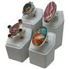 Image 2 : 4 New Rings * all stamped .925 * (Rhodochrosite, Oyster Turquoise, & Copper Turquoise) Longest ring 