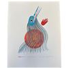 Image 1 : Signed Ben Houstie 2001 "Humming Bird Dancer" Original Painting on Paper (11 x 14 in.)