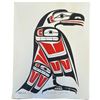 Image 1 : Ben Houstie 2002 Heiltsuk Raven Painting on Paper, Signed (11 x 14 in.)