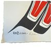 Image 4 : Ben Houstie 2002 Heiltsuk Raven Painting on Paper, Signed (11 x 14 in.)