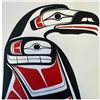 Image 5 : Ben Houstie 2002 Heiltsuk Raven Painting on Paper, Signed (11 x 14 in.)