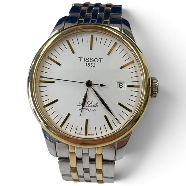 Tissot Le Locle Automatic Watch with Exhibition Back * Model L164/264 *25 Jewels Two-Tone Stainless