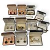 Image 1 : Group Lot of 18" Gold Plated Monet Rope Chain, Collection of Vintage Tie Tacks & Cuff Links