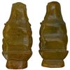Image 2 : 2 Carved Brown Jade Guanyin (Kwan-yin) Goddess Talisman (1.5" x 3" x 1/2" thick)
