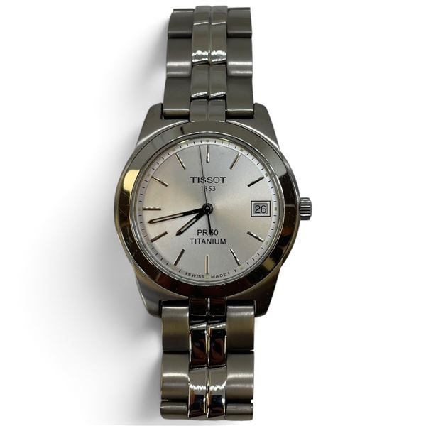 Tissot PR50 Titanium J376/476T Watch with Date Window - 35.9 mm case * In Tissot Box and Slipcase wi