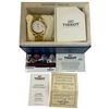Image 4 : Tissot PR 50  Watch * Model J376/476 * Gold Tone Stainless steel with a white face, 35.9mm case and 