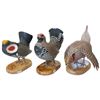 Image 2 : 3 Game Bird & Grouse Carved Wood Sculptures by C. Hiebert, North Vancouver