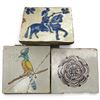 Image 1 : 3 Dutch Delft Tiles - Believed to be 18th Century - Features a lovely stove tile