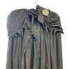 Image 2 : Hooded Witch Robe Costume with Flowing Ragged Sleeves - Quality TV Prop Costume - Adult Size