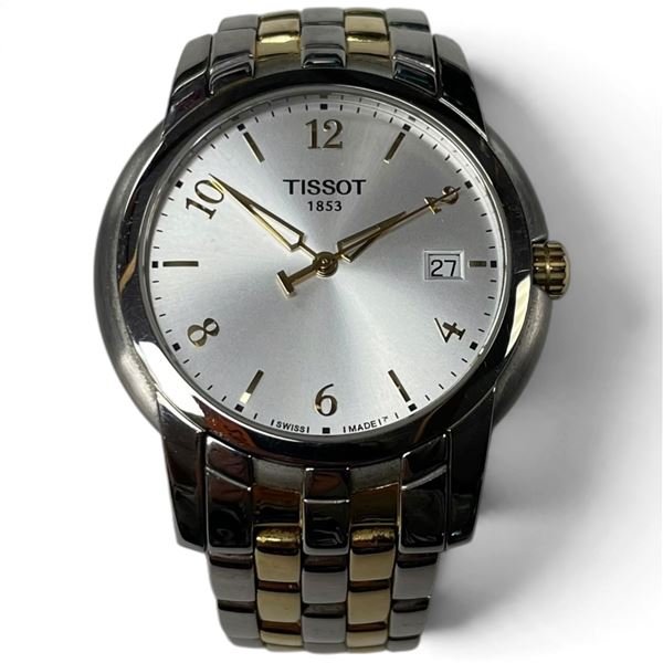 Tissot Ballade Wrist Watch * Model R460/360 * Stainless Steel & Gold Tone with Silver Face. 39mm cas
