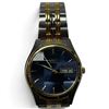 Image 1 : Men's 1990s Seiko Day/Date Dress Watch with Special Angular Faceted Crystal Over a Blue Face * Model