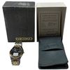 Image 4 : Men's 1990s Seiko Day/Date Dress Watch with Special Angular Faceted Crystal Over a Blue Face * Model