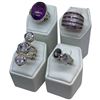 Image 2 : 4 New Rings * all stamped .925 * (Mystic Topaz, Amethyst Crystals, & Purple Copper Turquoise) Longes