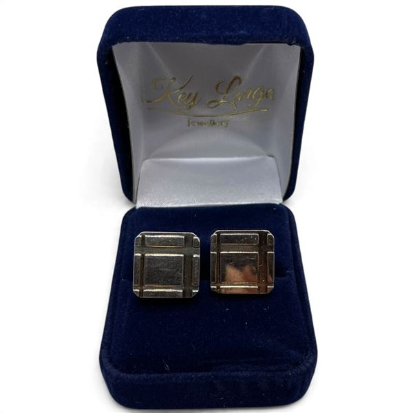 Vintage Burberry Gold-Tone Cufflinks - Logo on the Toggles