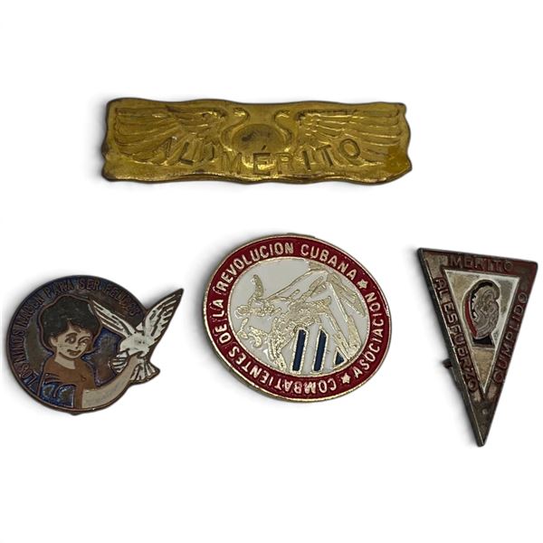 Collection of Four 1950s Cuban Pins