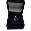 Image 3 : Vintage Sterling Silver Avon "R" Initial Pendant with small diamond accent on a 19" Sterling Chain -