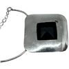 Image 2 : 3 New Necklaces with Black Crystal or Agates - Large Agate Pendant is 42mm  (Total weight without la