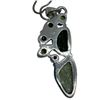 Image 3 : 4 New Gemstone  Necklaces * All Stamped .925 (Topaz crystal, Peridot, and more - Abalone pendant is 