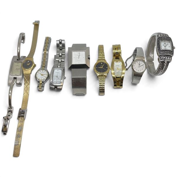 9 Ladies Quartz Watches (Fossil, Anne Klein, Scandia and more) - Preowned but said to be working