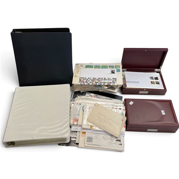 Stamp Box Lot - 85 Canadian First Day Issues in 2 Binders & Assorted Miscellaneous Stamps