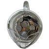Image 2 : Glass Jug of Assorted World Coins & Tokens - Total weight: 2 kg