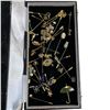 Image 2 : Collection of Vintage Stick Pins & Brooches - Featuring a Rhinestone DIOR Logo Safety Pin Brooch