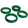 Image 2 : 4 New Jade Green Rings - Average width of 5.4mm (2 size 8.5, 1 size 10 & 1 size 10.5)